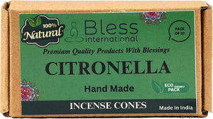 100% Natural Incense Cone Handmade Hand Dipped The Best Scent (Citronella)