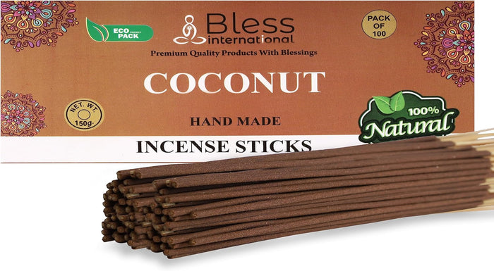 100% Natural Incense Sticks Handmade Hand Dipped The Best Scent (Coconut)