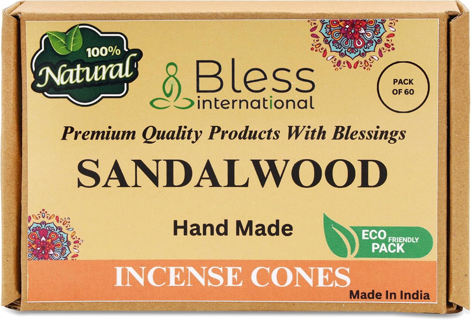 100% Natural Incense Cone Handmade Hand Dipped The Best Scent (Sandalwood)