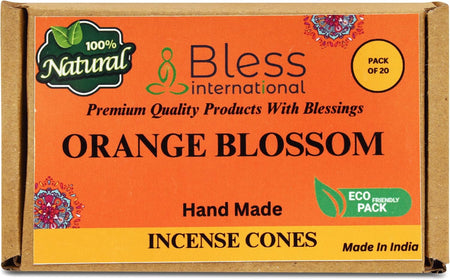 100% Natural Incense Cone Handmade Hand Dipped The Best Scent (Orange-Blossom)