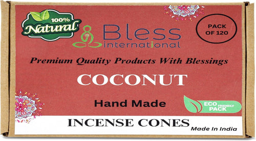 100% Natural Incense Cone Handmade Hand Dipped The Best Scent (Coconut)