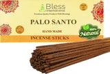 Bless-Palo-Santo 100%-Natural-Handmade-Hand-Dipped-Incense-Sticks Organic-Chemicals-Free for-Purification-Relaxation-Positivity-Yoga-Meditation