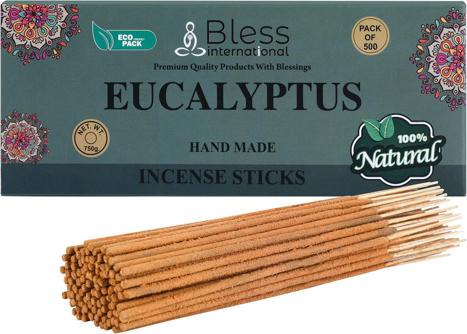 100% Natural Incense Sticks Handmade Hand Dipped The Best Scent (Eucalyptus)