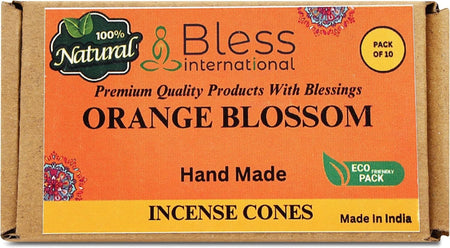 100% Natural Incense Cone Handmade Hand Dipped The Best Scent (Orange-Blossom)