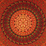 Bless International Indian-hippie-gypsy Bohemian-psychedelic Cotton-mandala Wall-hanging-tapestry-multi-color Large-mandala Hippie-tapestry (Golden Red)