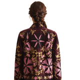 Handcrafted Maroon Velvet Floral Suzani Embroidered Jacket