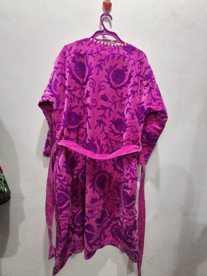 Royal Pink Hand Embroidered Kimono