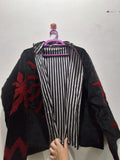 Handcrafted Black Velvet Sun Suzani Embroidered Jacket