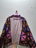 Handcrafted Maroon Velvet Floral Suzani Embroidered Jacket