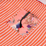 Quilted Reversible Shoulder Tote, Cotton Large Capacity (15 x 18 x 5.5 in) with Interior Pocket Beach, Shopping & Travel Unisex (Peach Blossom Bird)