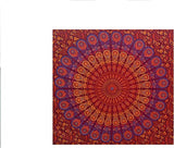 Bless International Indian Hippie Bohemian Psychedelic Mandala Tapestry (Queen (84x90Inches)) (Maroon Teda Mor Mandala)