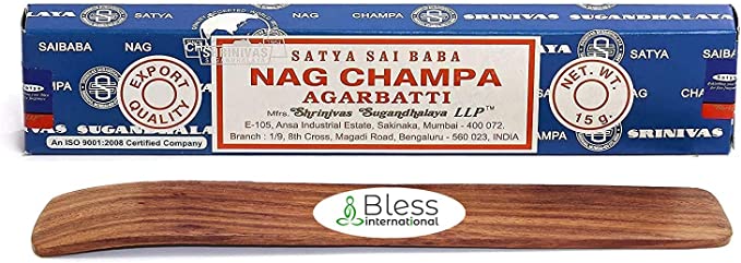 Original-Satya-Sai-Baba-Agarbatti-Incense-Sticks with Holder Hand-Rolled-Fine-Quality for-Purification-Relaxation-Yoga-Meditation with-Ebook-Health-Rich-Wealth-Rich (Pack of 250 Grams, Nag Champa)