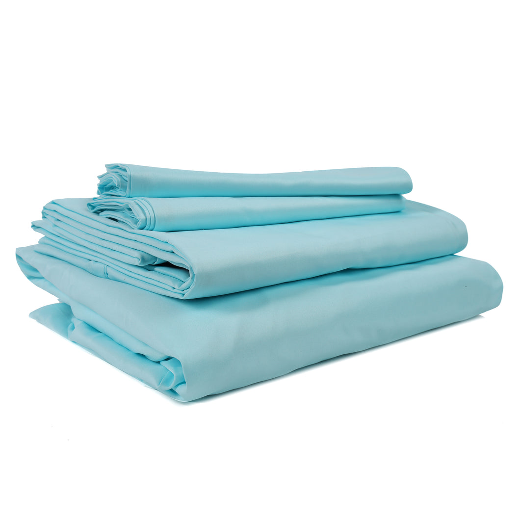 Bless International Luxury Microfiber Bedding Pillowcases Deep Pocket-14 (Aqua Blue)