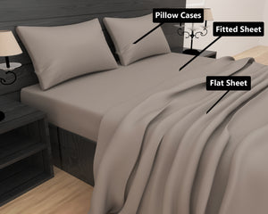 Bless International Luxury Microfiber Bedding Pillowcases Deep Pocket-14 (Gray)